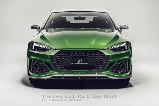 Future Design Carbon Fiber FRONT LIP SPLITTER - "Blaze kit" for Audi RS5 B9.5 2020-2022 - Performance SpeedShop