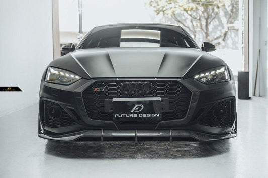 Future Design Carbon Fiber FRONT LIP SPLITTER - "Blaze kit" for Audi RS5 B9.5 2020-2022 - Performance SpeedShop