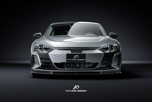 Future Design Carbon Fiber FRONT LIP SPLITTER for Audi e-Tron GT 2021-ON - Performance SpeedShop