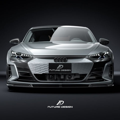 Future Design Carbon Fiber FRONT LIP SPLITTER for Audi e-Tron GT 2021-ON - Performance SpeedShop