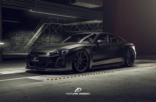 Future Design Carbon Fiber FRONT LIP SPLITTER for Audi e-Tron GT 2021-ON - Performance SpeedShop