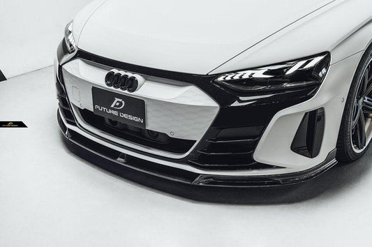 Future Design Carbon Fiber FRONT LIP SPLITTER for Audi e-Tron GT 2021-ON - Performance SpeedShop