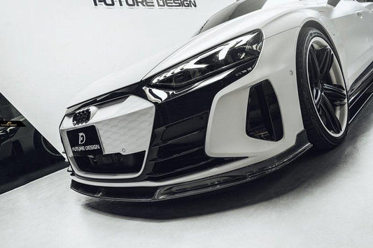 Future Design Carbon Fiber FRONT LIP SPLITTER for Audi e-Tron GT 2021-ON - Performance SpeedShop