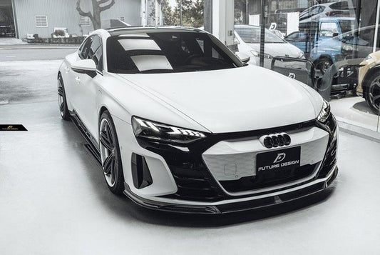 Future Design Carbon Fiber FRONT LIP SPLITTER for Audi e-Tron GT 2021-ON - Performance SpeedShop