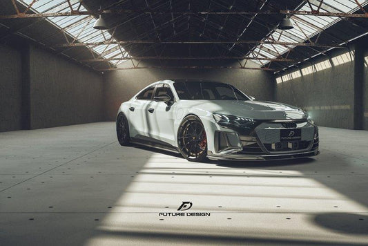 Future Design Carbon Fiber FRONT LIP SPLITTER for Audi e-Tron GT 2021-ON - Performance SpeedShop