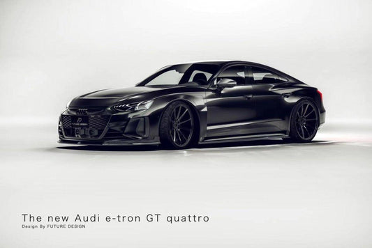 Future Design Carbon Fiber FRONT LIP SPLITTER for Audi e-Tron GT 2021-ON - Performance SpeedShop