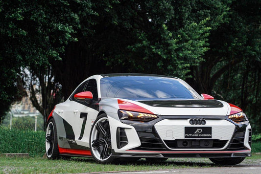 Future Design Carbon Fiber FRONT LIP SPLITTER for Audi e-Tron GT 2021-ON - Performance SpeedShop