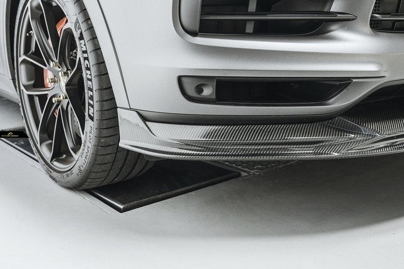 Future Design Carbon Fiber FRONT LIP SPLITTER for Porsche Cayenne Coupe 9Y3 - Performance SpeedShop