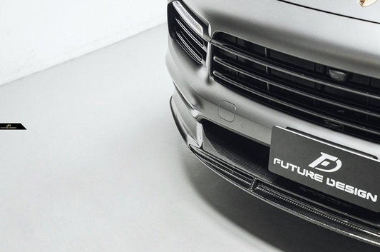 Future Design Carbon Fiber FRONT LIP SPLITTER for Porsche Cayenne Coupe 9Y3 - Performance SpeedShop