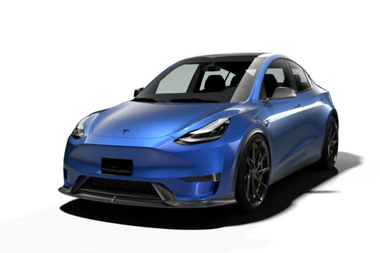 Future Design Carbon Fiber FRONT LIP SPLITTER for Tesla Model Y / Performance - Performance SpeedShop