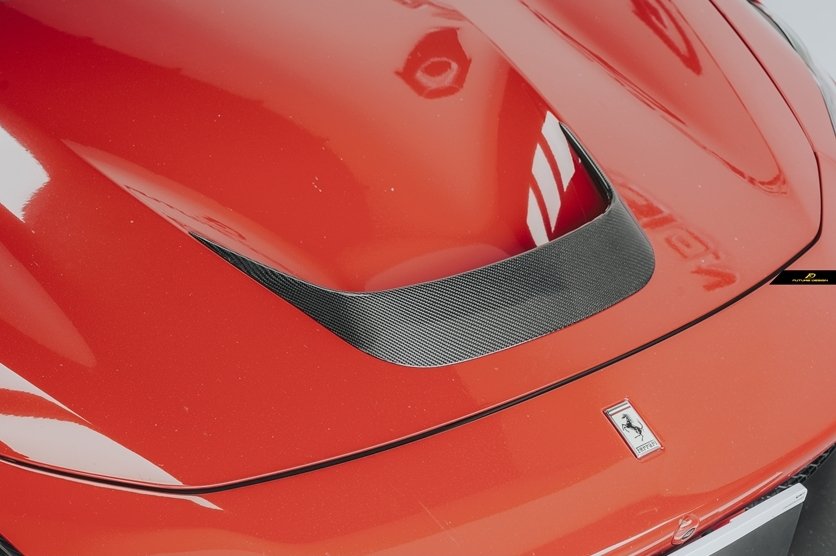 Future Design Carbon Fiber Hood Bonnet Intake Vents for Ferrari F8 - Performance SpeedShop