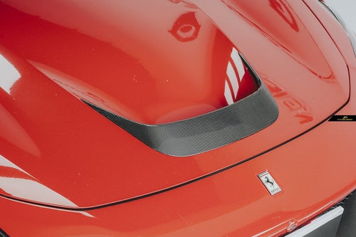 Future Design Carbon Fiber Hood Bonnet Intake Vents for Ferrari F8 - Performance SpeedShop