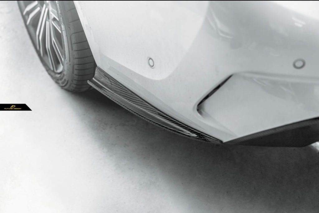 Future Design Carbon Fiber Rear Bumper Side Valences for BMW G20 G28 330I M340i - Performance SpeedShop