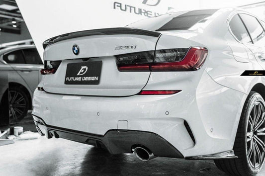 Future Design Carbon Fiber Rear Bumper Side Valences for BMW G20 G28 330I M340i - Performance SpeedShop