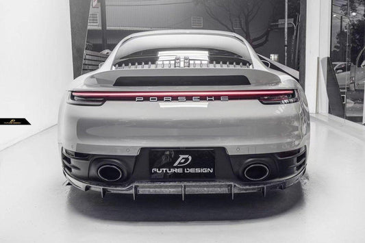 Future Design Carbon Fiber REAR DIFFUSER for Porsche 992 Carrera & 4 & S & 4S - Performance SpeedShop