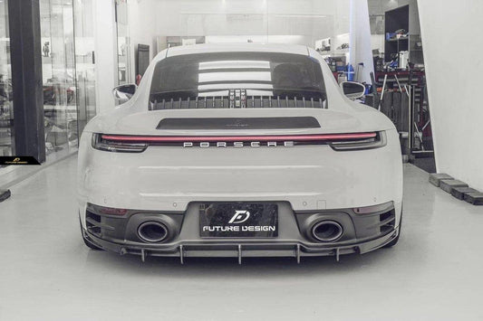 Future Design Carbon Fiber REAR DIFFUSER for Porsche 992 Carrera & 4 & S & 4S - Performance SpeedShop