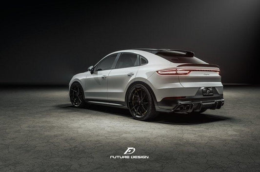 Future Design Carbon Fiber REAR DIFFUSER for Porsche Cayenne Coupe 9Y3 - Performance SpeedShop