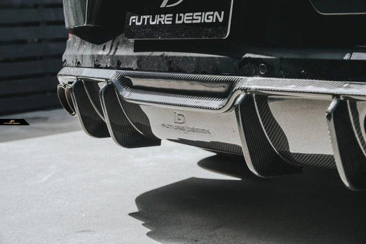 Future Design Carbon Fiber REAR DIFFUSER for Porsche Cayenne Coupe 9Y3 - Performance SpeedShop