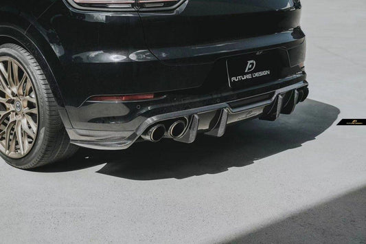 Future Design Carbon Fiber REAR DIFFUSER for Porsche Cayenne Coupe 9Y3 - Performance SpeedShop