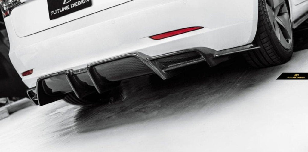 Future Design Carbon Fiber REAR DIFFUSER for Tesla Model 3 ...