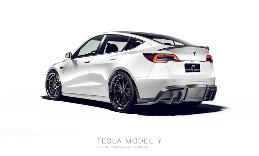 Future Design Carbon Fiber REAR DIFFUSER for Tesla Model Y / Performance - Performance SpeedShop