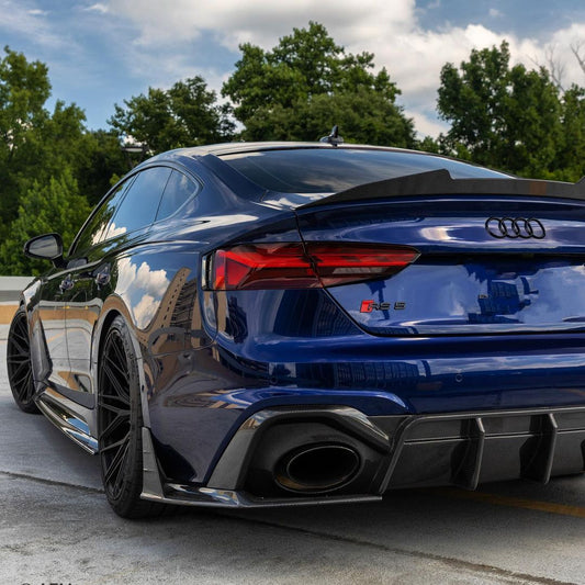 Future Design Carbon Fiber REAR DIFFUSER & REAR CANARDS - "Blaze kit" for Audi RS5 B9.5 2020-2022 - Performance SpeedShop