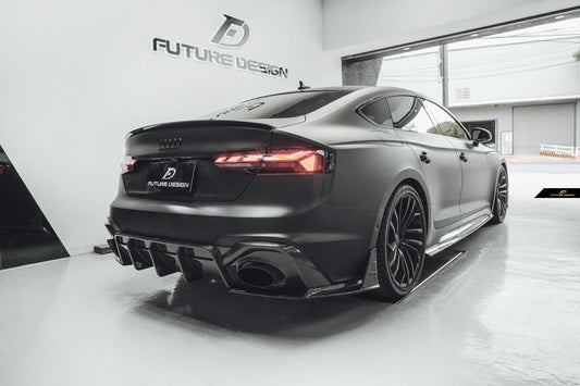 Future Design Carbon Fiber REAR DIFFUSER & REAR CANARDS - "Blaze kit" for Audi RS5 B9.5 2020-2022 - Performance SpeedShop