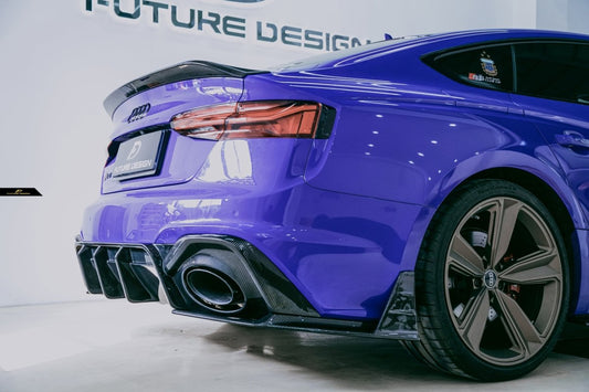 Future Design Carbon Fiber REAR DIFFUSER & REAR CANARDS - "Blaze kit" for Audi RS5 B9.5 2020-2022 - Performance SpeedShop