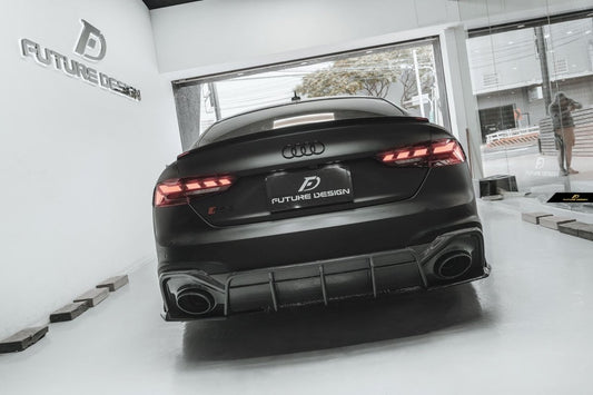 Future Design Carbon Fiber REAR DIFFUSER & REAR CANARDS - "Blaze kit" for Audi RS5 B9.5 2020-2022 - Performance SpeedShop