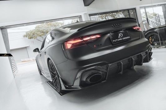 Future Design Carbon Fiber REAR DIFFUSER & REAR CANARDS - "Blaze kit" for Audi RS5 B9.5 2020-2022 - Performance SpeedShop