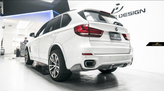 Future Design Carbon Fiber REAR DIFFUSER & REAR CANARDS MTECH STYLE for BMW F15 X5 2014-2018 - Performance SpeedShop