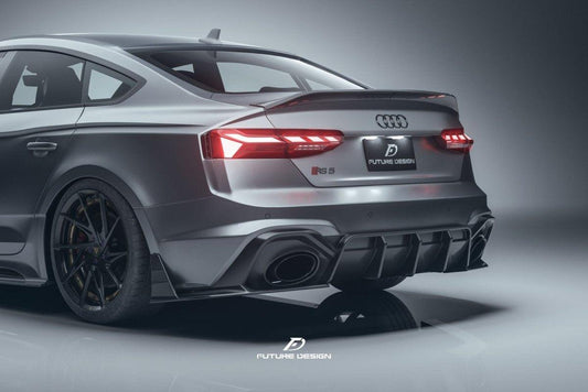 Future Design Carbon Fiber REAR SPOILER - "Blaze kit" for Audi RS5 S5 A5 B9 B9.5 2017-2022 4 Door - Performance SpeedShop