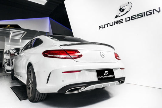 Future Design Carbon Fiber Rear Spoiler ED1 Style for Mercedes Benz 2015-ON W205 C300 C43 C63 AMG Coupe 2 Door - Performance SpeedShop