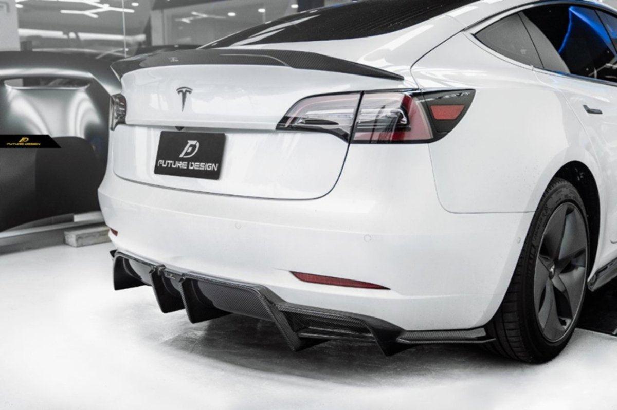 Tesla Rear Spoiler Refit Kit Future Design Carbon Fiber REAR SPOILER for Tesla Model 3– Performance ...