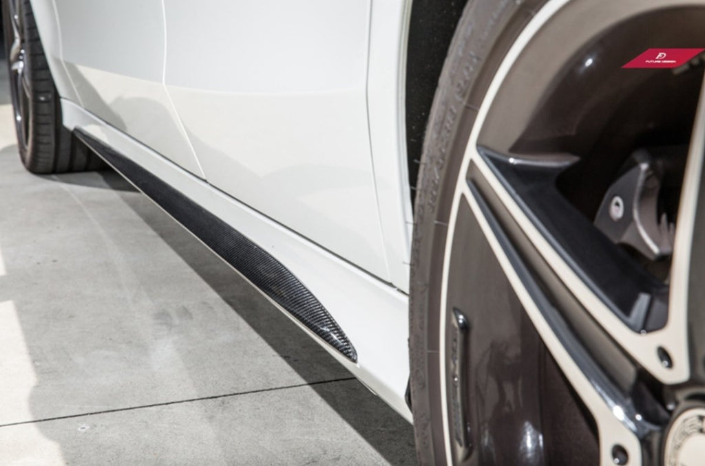 Future Design Carbon Fiber Side Flares Cover for Mercedes Benz W205 2015-2020 C300 C43 C63 AMG Coupe 2 Door Sedan - Performance SpeedShop
