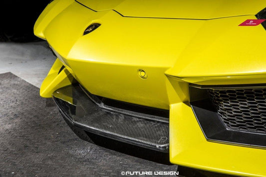 Future Design Carbon Lamborghini Aventador LP700 Carbon Fiber Front Lip Ver.1 - Performance SpeedShop