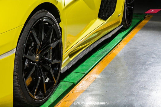 Future Design Carbon Lamborghini Aventador LP700 Carbon Fiber Side Skirts Ver.1 - Performance SpeedShop