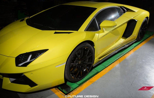 Future Design Carbon Lamborghini Aventador LP700 Carbon Fiber Side Skirts Ver.1 - Performance SpeedShop