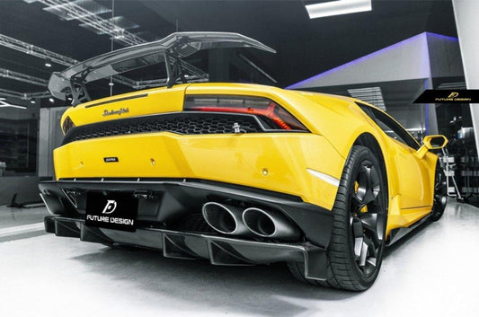 Future Design Carbon Lamborghini Huracan LP580 LP610 Carbon Fiber Rear Spoiler Wing Ver.2 - Performance SpeedShop