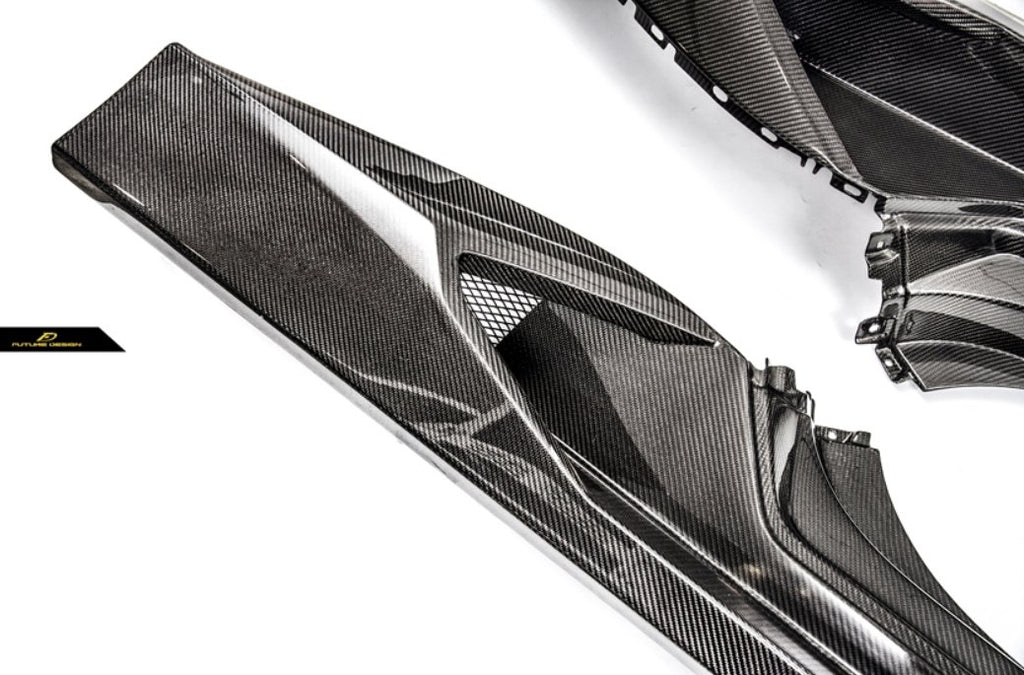 Future Design Carbon Lamborghini Huracan LP580 LP610 Carbon Fiber Side Skirts Ver.2 - Performance SpeedShop
