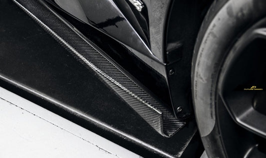 Future Design Carbon Lamborghini Huracan LP580 LP610 Carbon Fiber Side Skirts Ver.3 - Performance SpeedShop