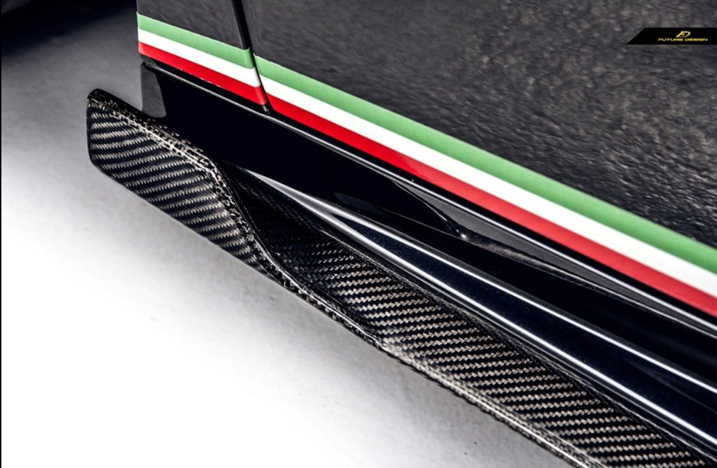 Future Design Carbon Lamborghini Huracan LP580 LP610 Carbon Fiber Side Skirts Ver.3 - Performance SpeedShop