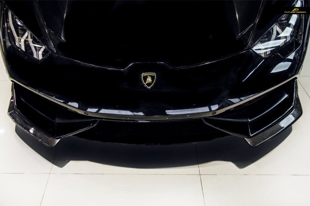 Future Design Carbon Lamborghini Huracan LP610 Carbon Fiber Front Lip Ver.3 ( 2 Pcs ) - Performance SpeedShop