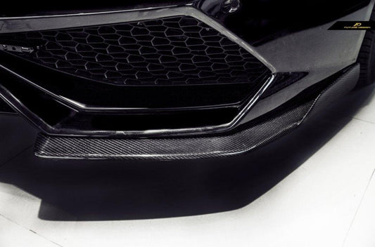 Future Design Carbon Lamborghini Huracan LP610 Carbon Fiber Front Lip Ver.3 ( 2 Pcs ) - Performance SpeedShop