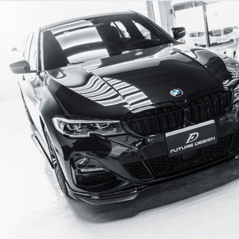 Future Design Carbon M Performance Carbon Fiber Front Splitter ( 2 Pcs ) for BMW G20 / G21 3 Series M340i 330i with M-Package - Performance SpeedShop
