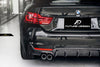 Future Design Carbon M Performance Single Side Dual Exit Carbon Fiber Rear Diffuser for BMW 4 Series F32 F33 F36 - Performance SpeedShop