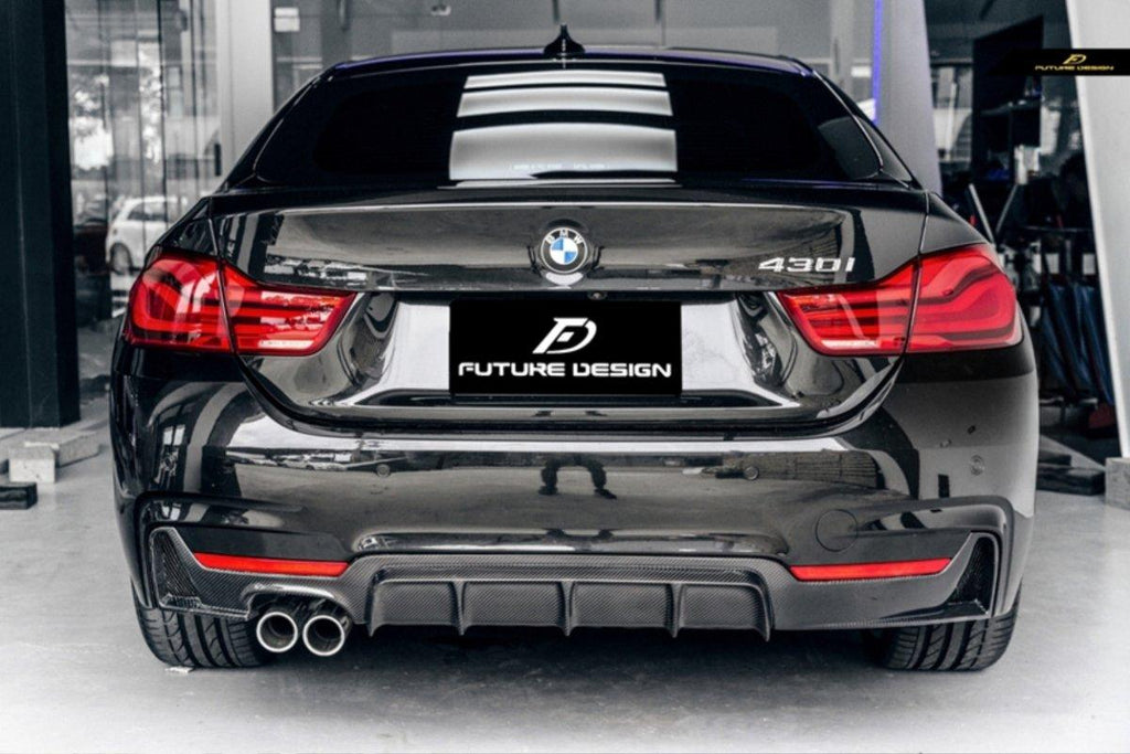 BMW 4 Series F32 F33 F36 Single Side Dual Exit Rear Diffuser ...