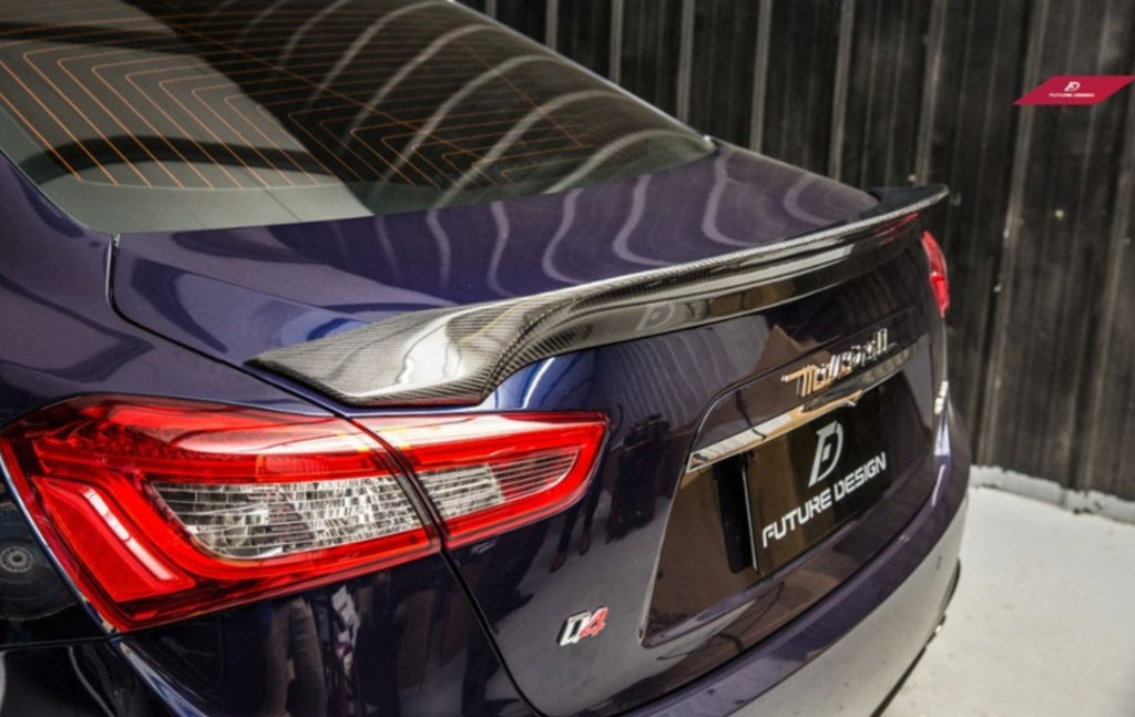 Future Design Carbon Maserati Ghibli 2014-2017 Carbon Fiber Rear Spoiler Ver.1 - Performance SpeedShop