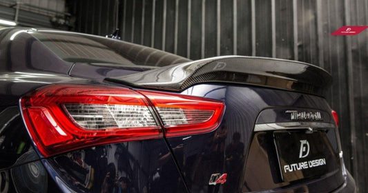 Future Design Carbon Maserati Ghibli 2014-2017 Carbon Fiber Rear Spoiler Ver.1 - Performance SpeedShop