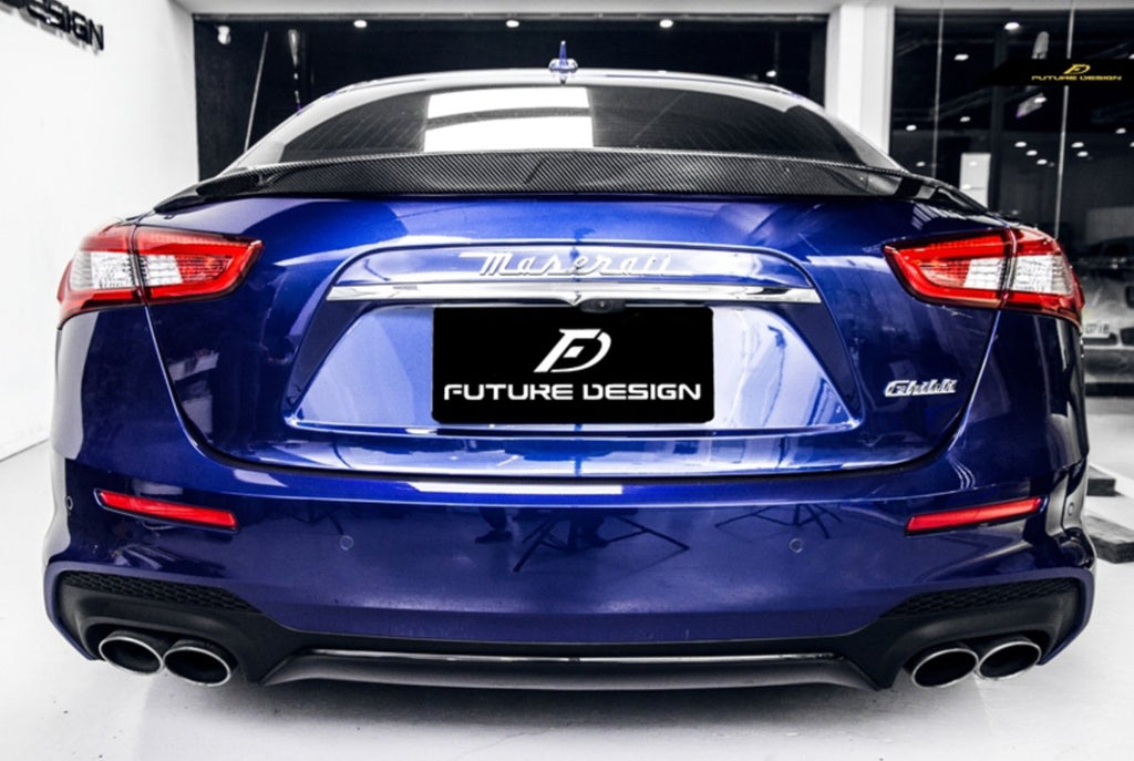 Future Design Carbon Maserati Ghibli 2014-2017 Carbon Fiber Rear Spoiler Ver.2 - Performance SpeedShop